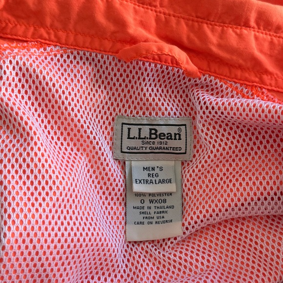 L.L. Bean Button Down Field Shirt Hunter Orange Men’s Size XL Classic Outdoor - Picture 7 of 12